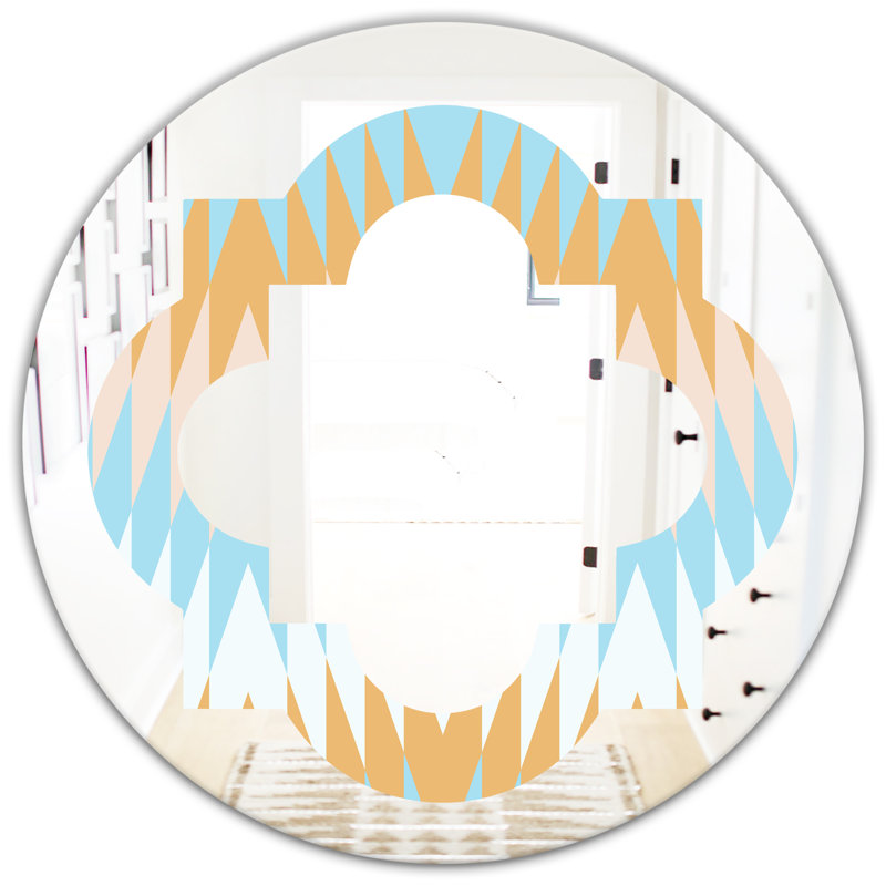 Miroir mural Quatrefoil Abstract Design VI, H 23,6 po x l 23,6 po