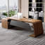 Ensemble de table de bureau de bureau en forme de L 102,36 po-258040727
