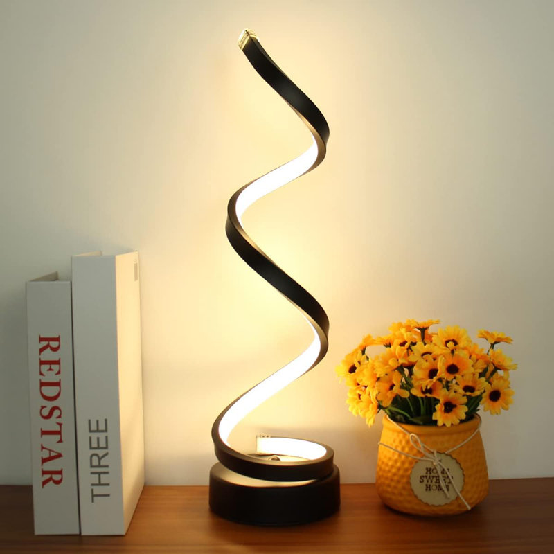 Ensemble de 2 lampes de table à DEL à intensité variable de 12 W avec 3 modes de couleur et 10 niveaux de luminosité, lampes de table de chevet modernes pour la chambre à coucher, le salon et le bureau