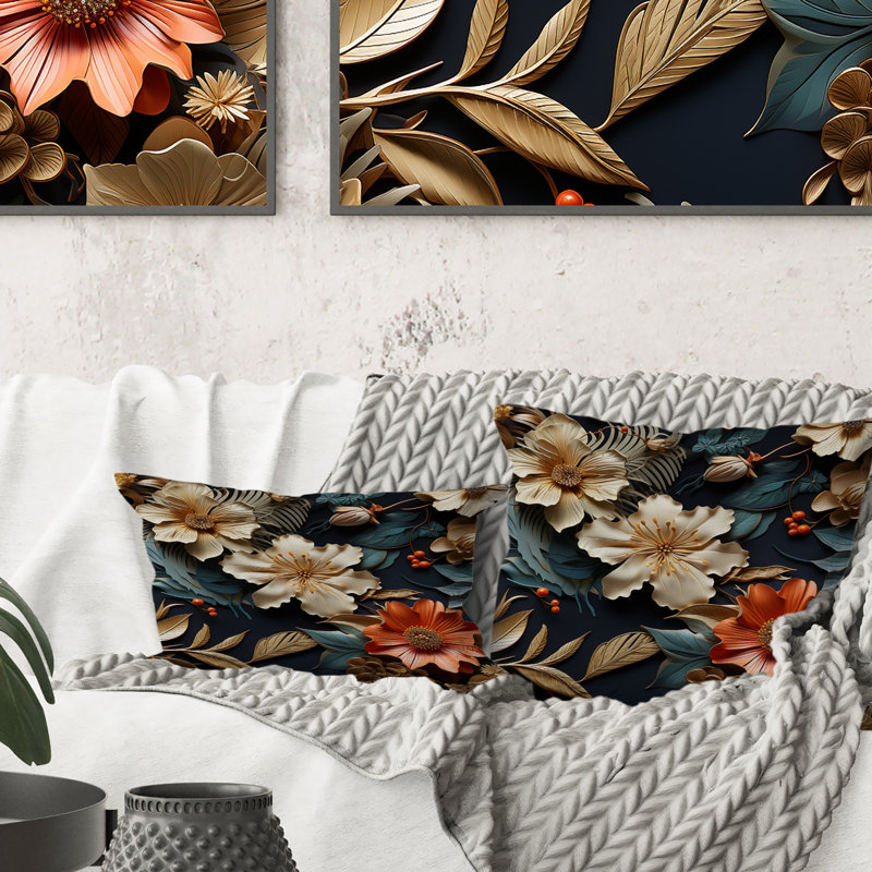 Coussin décoratif rétro à motif cachemire à fleurs rétro de Toscane