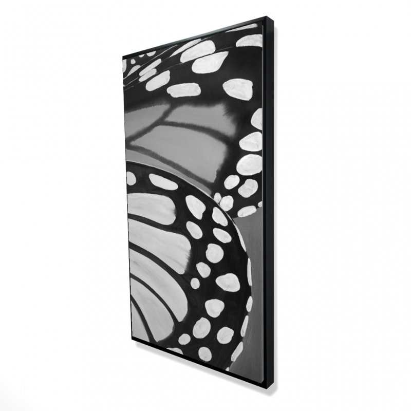 Butterfly Wings Closeup Print On Canvas, H 48 po x l 24 po