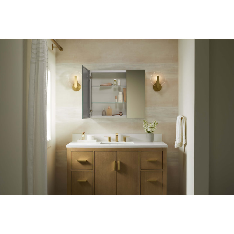 Embark Slim Rectangular Two-Door Medicine Cabinet, 26" H x 30" W x 4" D