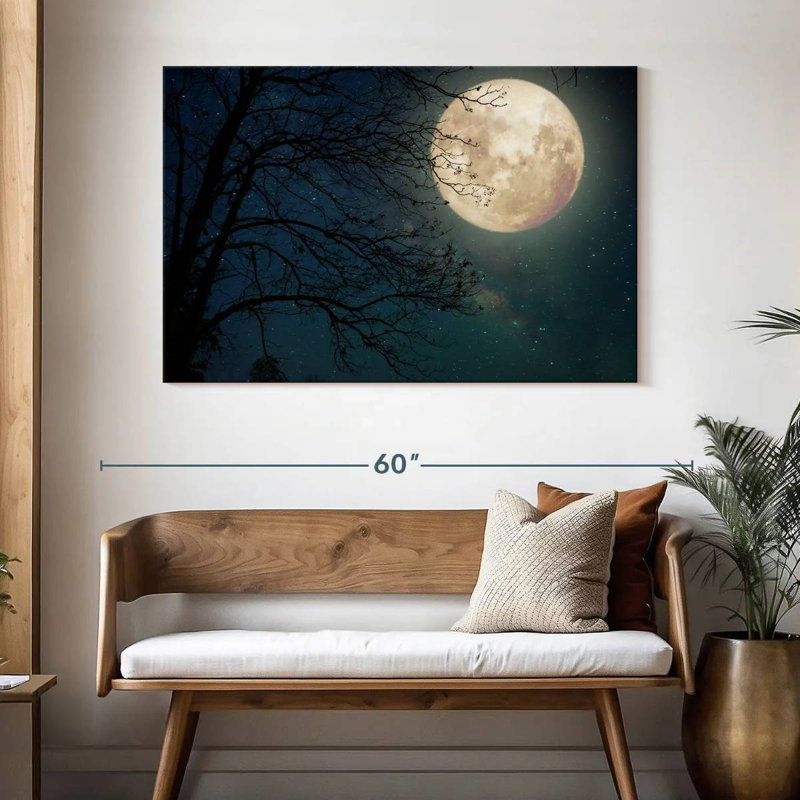 Oberle Starry Sky Full Moon, 32" H x 48" W