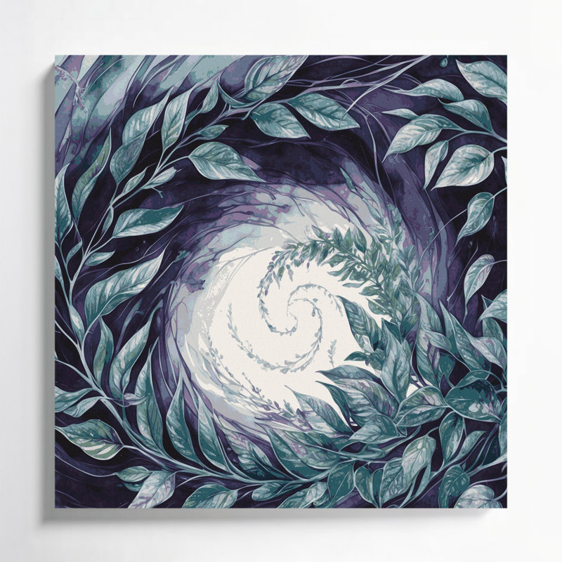 Art mural sur toile Botanical Tradescantia, H 16 po x l 16 po