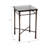 Accent Table Metal Glass Aluminum Contemporary Square Design for Modern Home Office Bedroom Living Room Decor - 23" Bronze, Copper, Metallic