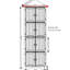 Armoire de coin de 72 po de hauteur avec 8 portes et une esthétique moderne pour le rangement spacieux de la cuisine en cerisier