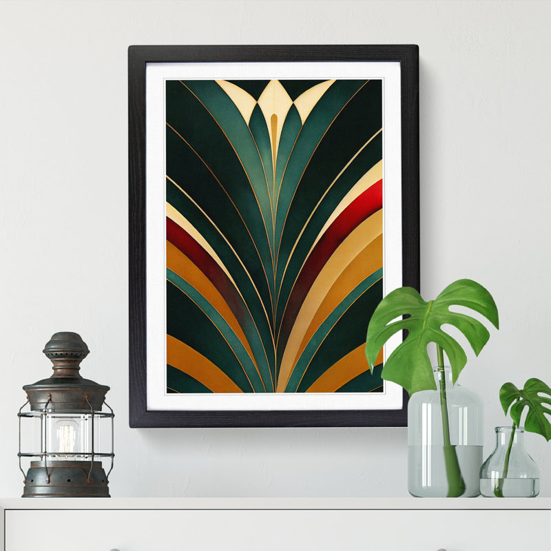 FRM-V0523-119X Deco Vol.1 - Single Picture Frame Print, Oak Framed, 64cm H x 46cm W x 2cm D