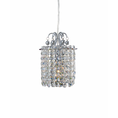 Milieu Mini Pendant 1 LT Chrome/Clear Pendant Allegri
