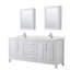Ensemble de meuble-lavabo double 80 po avec dessus en quartz et miroir Daria-100481669-100481673-100501976