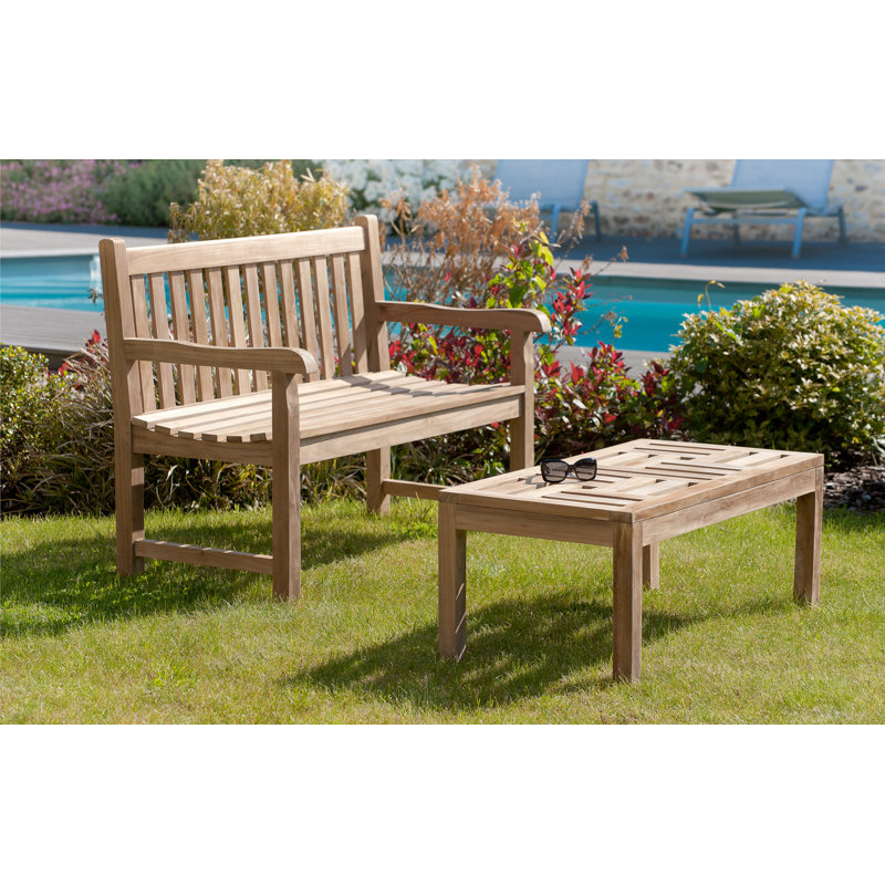 Xantippe Solid Wood Teak Outdoor Bench