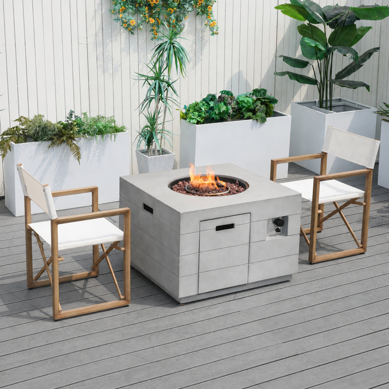 Carrubba Outdoor Seating Group With Firepit, 2