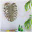 Élégante décoration murale feuille d'or Monstera, polyvalente et moderne pour la maison et la table, 18,9 x 13,4 x 1,4 pouces