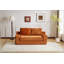 Canapé-lit confortable à assise profonde, petit canapé en velours côtelé moderne pour le salon et la chambre à coucher, coussins réversibles avec coussins, aucun assemblage requis-2140387740