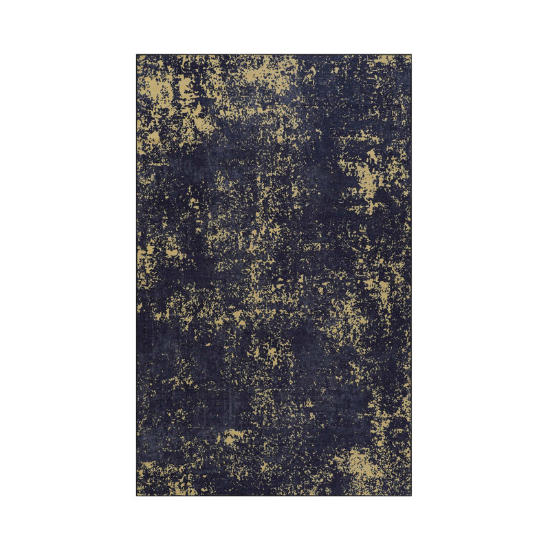 Area Rug for Bedroom, Washable Rug, Low-Pile, Non-Slip, Non-Shedding, Foldable, Kid&Pet Friendly - Area Rugs for living room, bedroom, kitchen Wedding Gift, (Black)