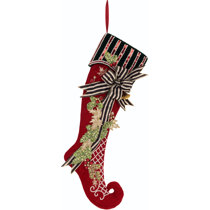 Christmas 3D Elves Stocking Holders For Mantle, Set Of 4 Hand-Painted