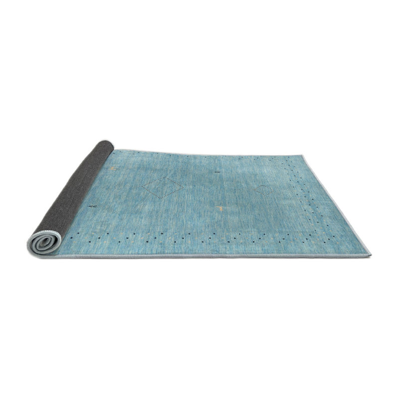 Tapis contemporain bleu, Rond 8 pi x 8 pi