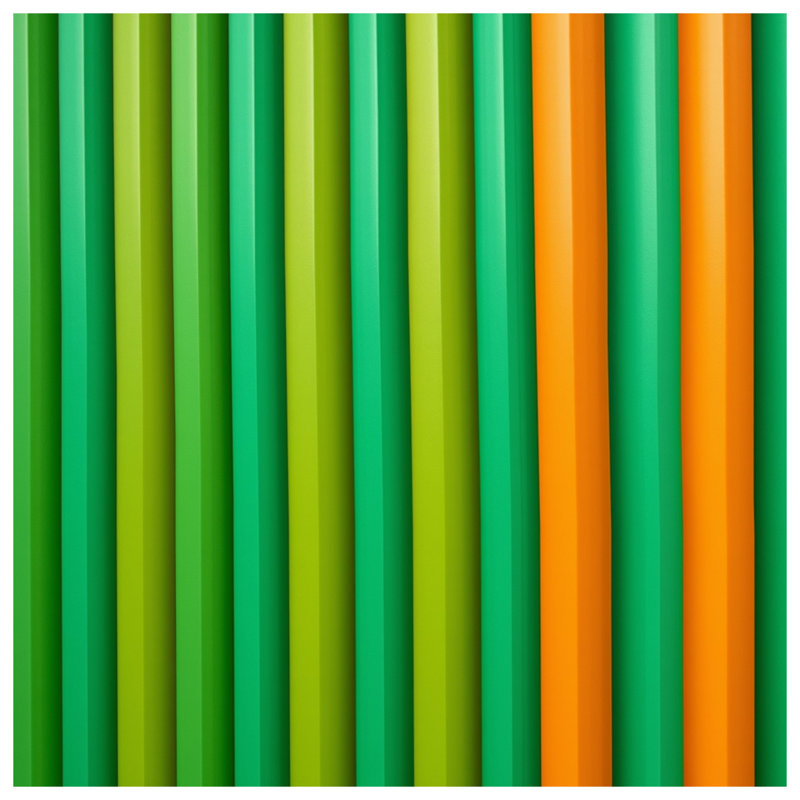 Green Orange Vertical Stripes Blankets, 60in W x 80in H