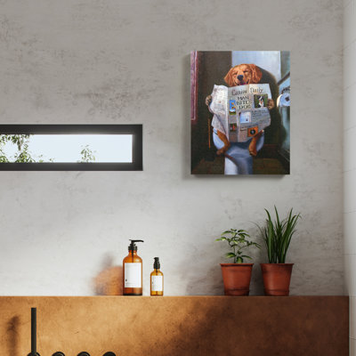 Reproduction d’art sur toile, "Dog Gone Funny" par Lucia Heffernan