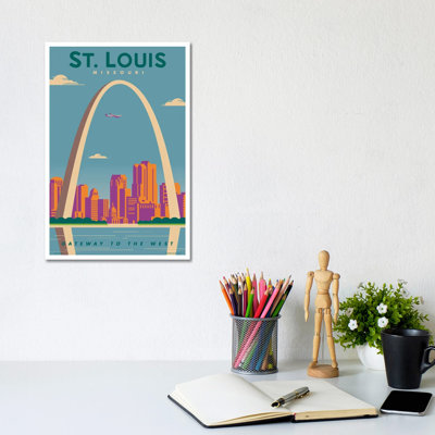 St. Louis Travel Poster by Jim Zahniser - Wrapped Canvas Print
