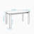 Glass Top Metal Base Dining Table-882849783