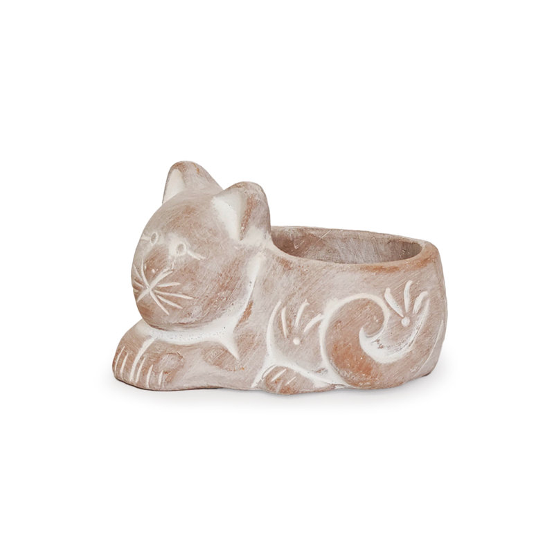 Makenzlie 2.25'' H Earthenware Tabletop Tealight Holder