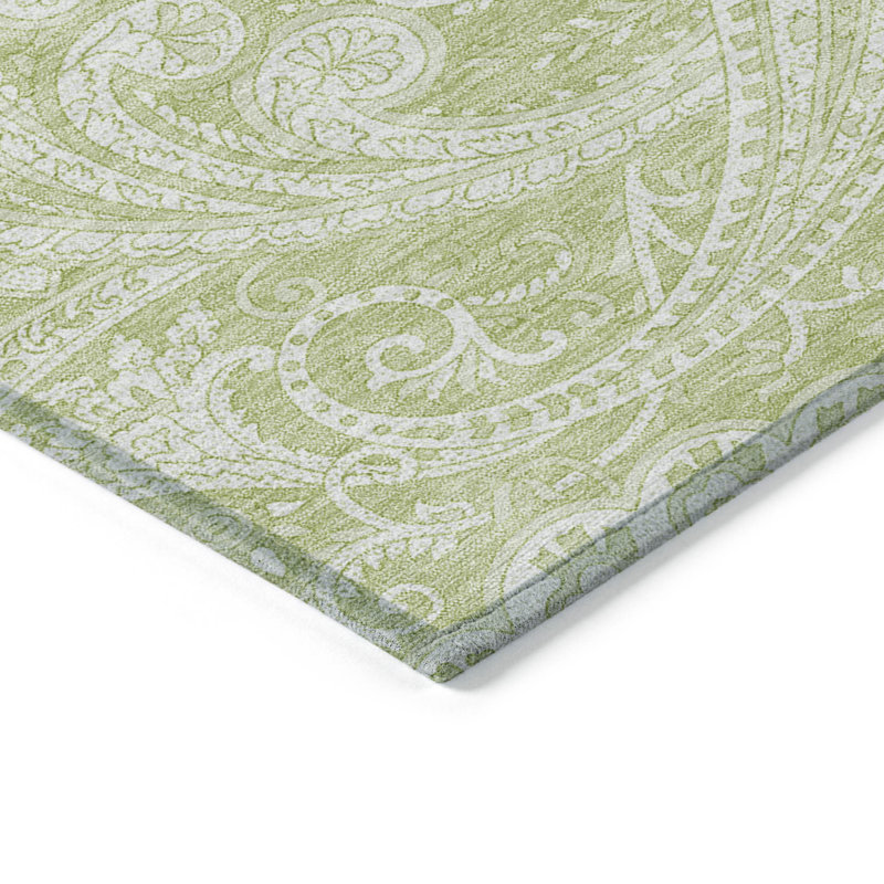 Tapis lavable intérieur / extérieur ivoire 10 'x 14' Paisley