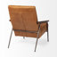 Fauteuil en cuir véritable capitonné de 93,98 cm de large-1579735433
