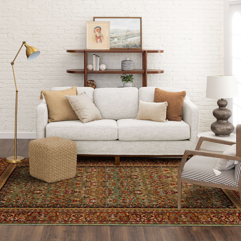Spice Market Tigris Plush Pile Stain/Fade Resistant Polyester Woven Floral Indoor Area Rug, Rectangle 5'3" x 7'10"