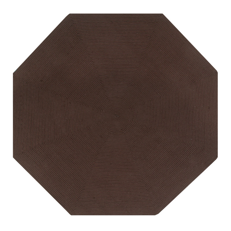 Tapis chocolat tressé Millerville, Octogone 8 pi