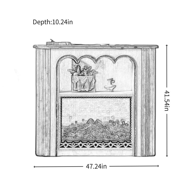 Meuble télé avec cheminée French Design