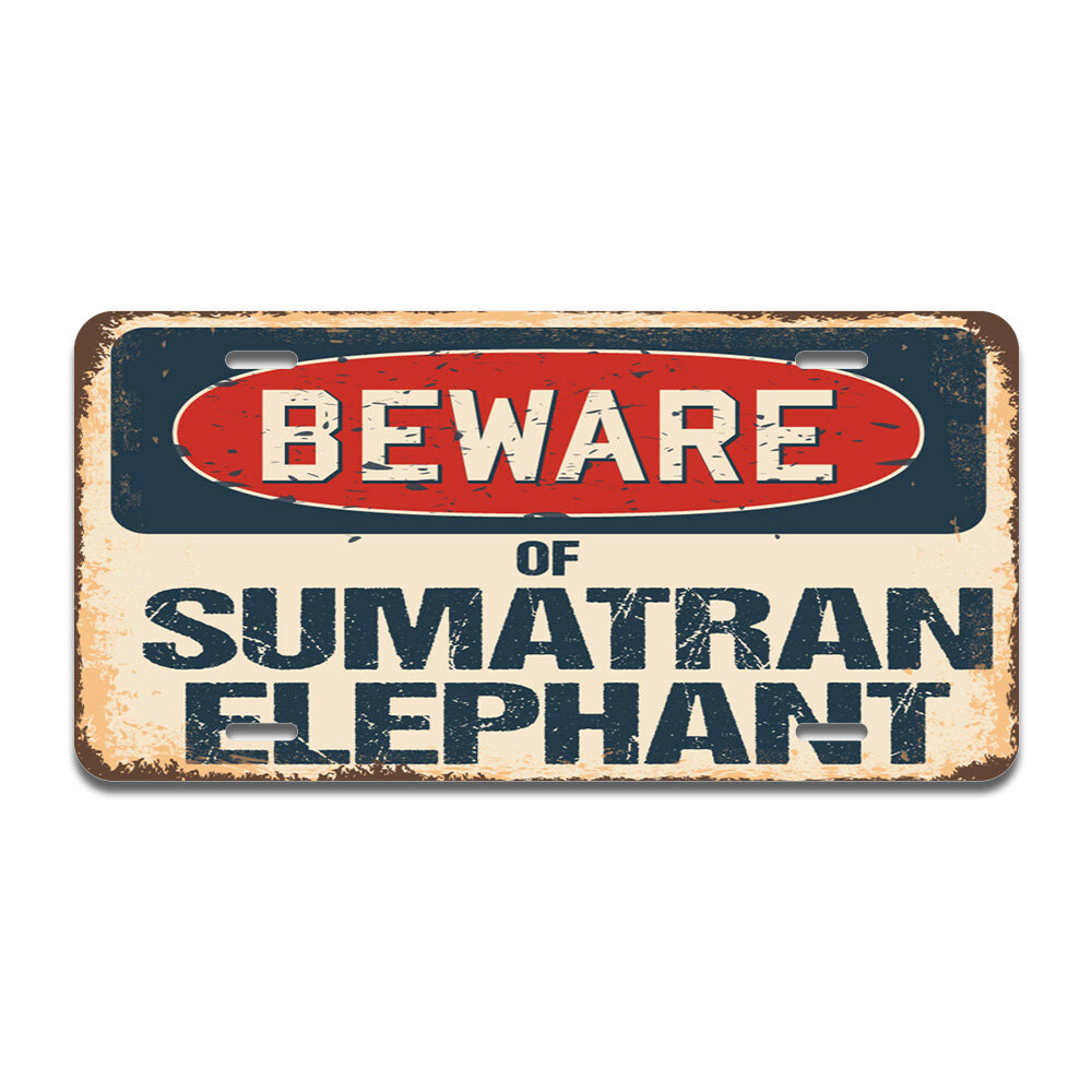 SignMission Beware of Sumatran Elephant Aluminum Plate Frame | Wayfair