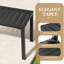 Chaise longue inclinable en métal pour patio avec table d'appoint en aluminium-708145988