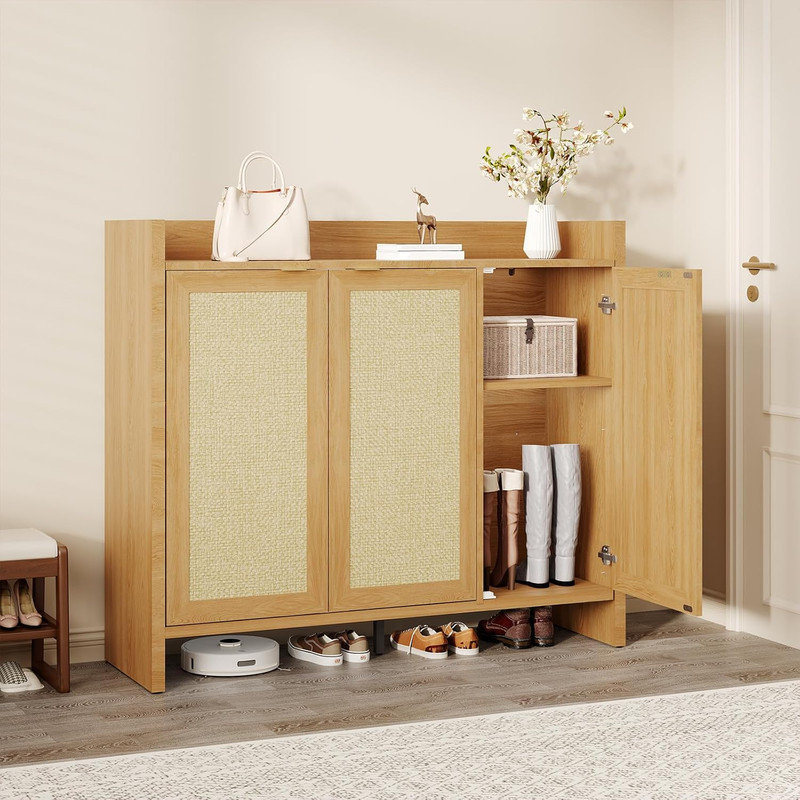24 Pair Shoe Storage Cabinet, Brown