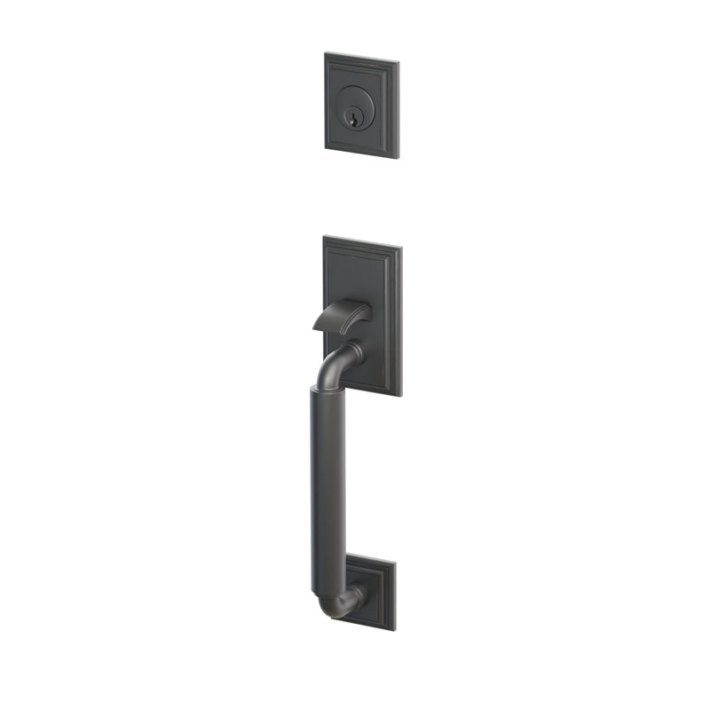 Ensemble d'entrée modulaire cylindrique avec poignée en porcelaine Emtek, bronze huilé Emtek, Bronze frotté à l'huile