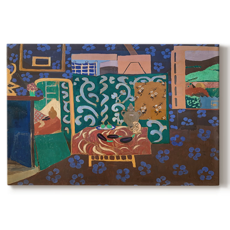 Intérieur avec aubergines (Intérieur aux aubergines) - Henri Matisse - Toile tendue avec châssis - 1970, 24 x 36
