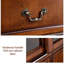 Deep-cherry Solid + Manufactured Wood+Glass Sideboard-567197473-567197475