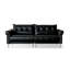 Canapé modulaire noir en similicuir-1954335060