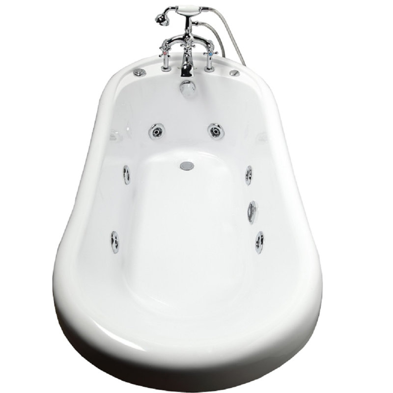 Malibu 67'' x 32'' Freestanding Acrylic Bathtub with Faucet