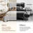 Boucle Bed Frame with Adjustable Headboard, Upholstered Bed Frame with Soft Rounded Corners, No Box Spring Needed/Easy Assembly/Noise Free-491979193-491979192