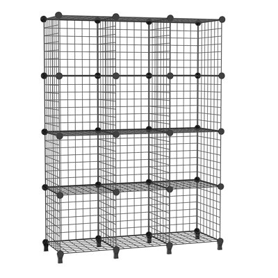 Cyd 125cm H x 93cm W Metal Cube Bookcase