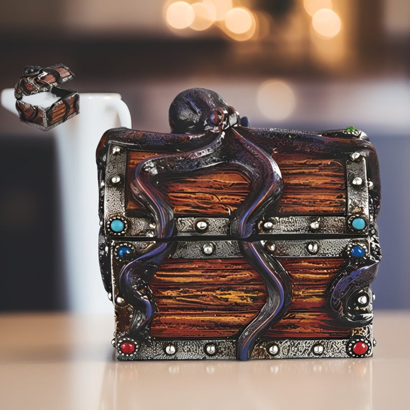 Boîte à bijoux 4,5 "H Octopus