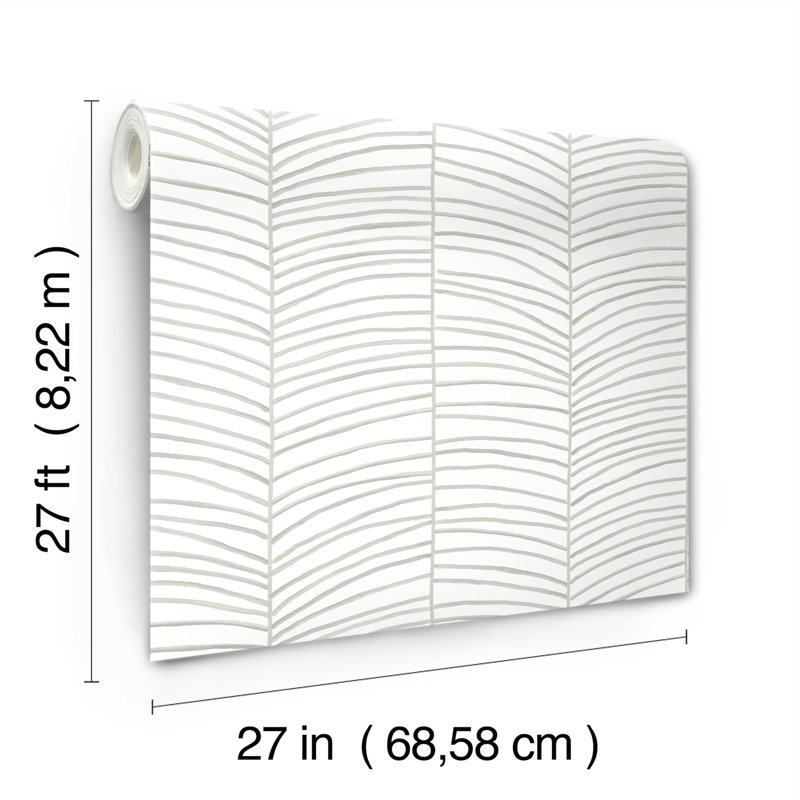 Papier peint Cascade Palm Chevron, Brouillard