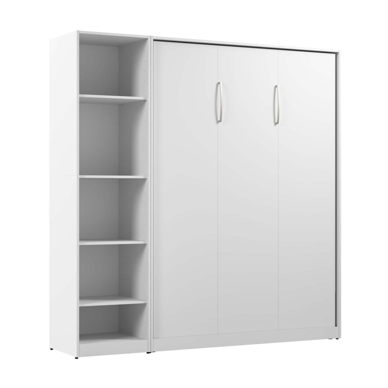 Oneybrook Metal Murphy Bed, White, Full / Double