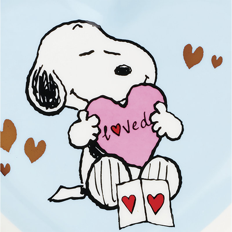 Lenox Snoopy Valentines Day Heart Plates, Set Of 4, Service For 4