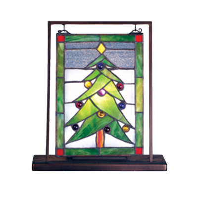 Mini-fenêtre de table illuminée avec arbre de Noël l 9,5 "x H 10,5"