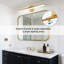 Luminaire de meuble-lavabo moderne doré avec bras rotatifs à DEL, lumière blanche de 6 000 K, applique murale de 24 pouces pour un éclairage de miroir de salle de bain contemporain