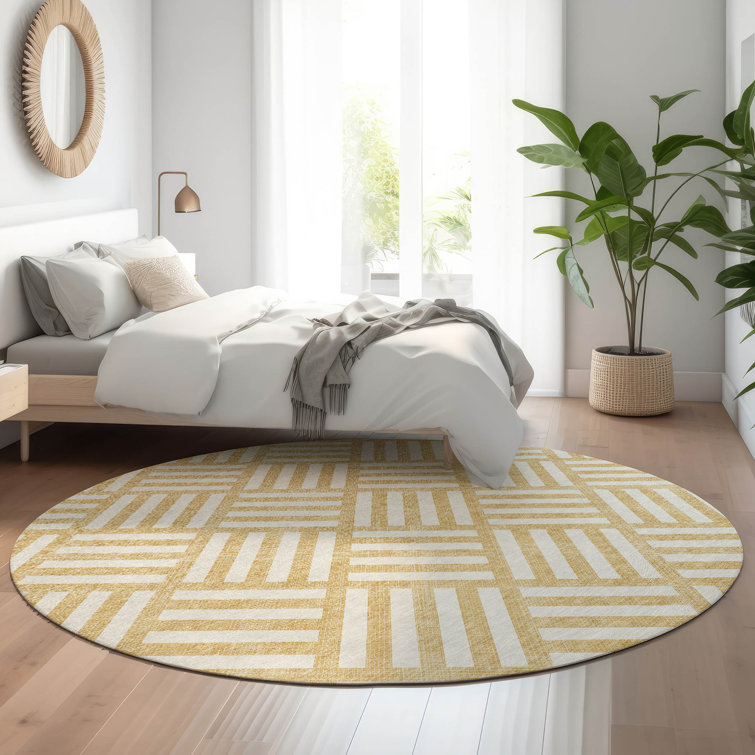 Premium Machine Washable Cerrito Gold Rug