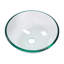 Lavabo vasque circulaire en verre 16,5 "avec bonde escamotable et robinet
