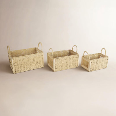 Handwoven Rattan Storage Bin