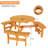 Tibbits Round Fir Outdoor Picnic Table